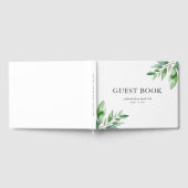 水彩緑結婚色 ゲストブック (全面)