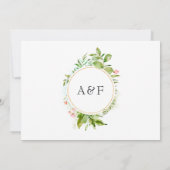 水彩緑結婚色 サンキューカード (裏面)