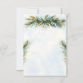 水彩緑結婚色 出欠カード (裏面)