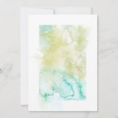 水彩緑結婚色 招待状 (裏面)