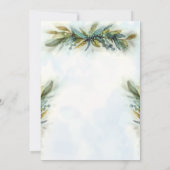 水彩緑結婚色 招待状 (裏面)