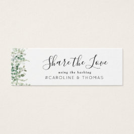 水彩緑結婚草のハッシュカード