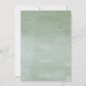 水彩緑色多肉植物サマー庭園の結婚式 招待状 (裏面)