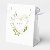 水彩緑色幾何結晶結婚の フェイバーボックス (裏面サイド)