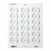 水彩緑色植物学 ラベル (フルシート)