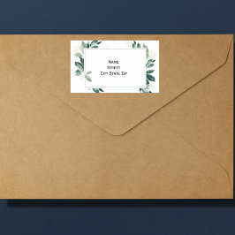 水彩緑色植物学 ラベル