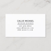 水彩緑色植物 名刺 (裏面)