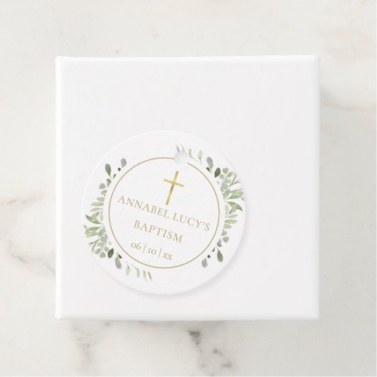 水彩緑色洗礼《キリスト教》洗礼式や命名式 フェイバータグ (インサイチュ)