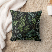 水彩緑葉の  クッション (ブランケット)