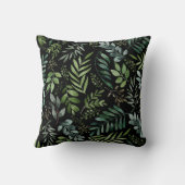 水彩緑葉の  クッション (裏面)