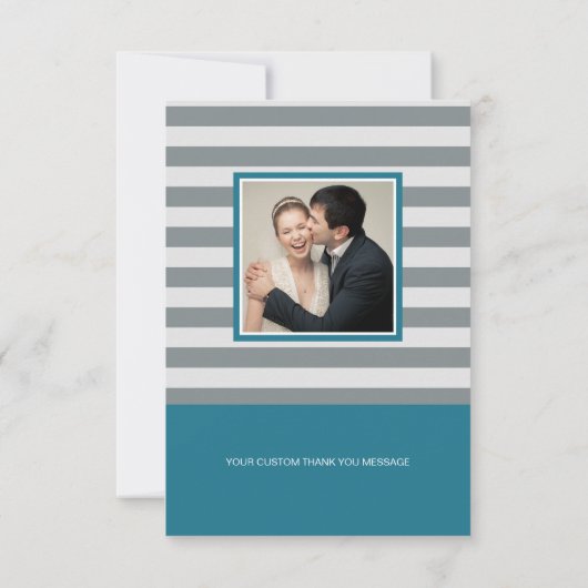 水彩緑葉リース |ありがとうございます サンキューカード (裏面)