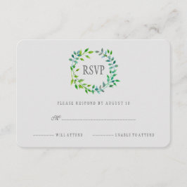 水彩緑葉リース | RSVP