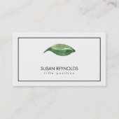 水彩緑葉ロゴ 名刺 (正面)