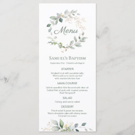 水彩緑葉洗礼メニュー メニュー