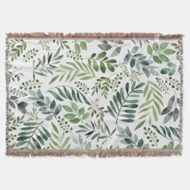 水彩緑葉色 スローブランケット