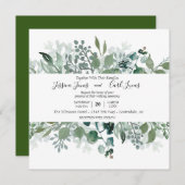 水彩緑葉草園 招待状 (正面/裏面)