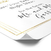 水彩緑豊かな赤面ピンクのフローラデートの夜表 ポスター (角)