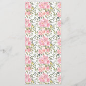 水彩緑豊かな赤面ピンクフローラチェアサイン メニュー