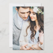 水彩緑豊かな青いジオフレーム写真 セーブザデート (裏面)