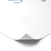 水彩緑豊かな青のウェルカムサイン ポスター (角)