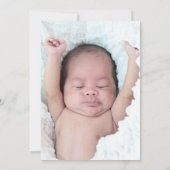 水彩緑豊かな青少年バプテスマ写真 招待状 (裏面)