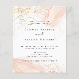 水彩緑金ゴールドユーカリ幾何学枠 チラシ