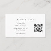 水彩緑金ゴールド幾何学的QRコード 名刺 (裏面)