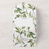 水彩緑青結婚緑 オールインワン招待状 (外側)