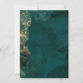 水彩緑、クリスマスボーブル、ユーカリ 招待状 (裏面)