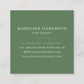 水彩緑 | スクエア名刺 (裏面)