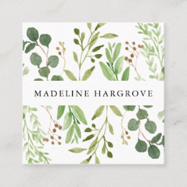 水彩緑 | スクエア名刺