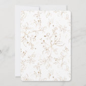 水彩緑(セージ・アンド・金ゴールド結婚)の請求書 招待状 (裏面)