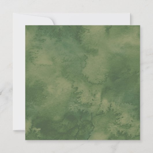 水彩緑 |ピンクフローラスクエア結婚ズ (裏面)