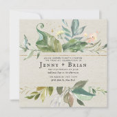 水彩緑 |ピンクフローラスクエア結婚ズ (正面)