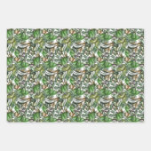 水彩緑 ラッピングペーパーシート (正面3)