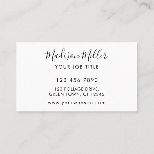 水彩緑 名刺 (裏面)