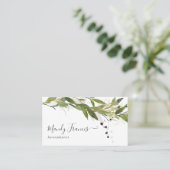 水彩緑 名刺 (スタンド正面)