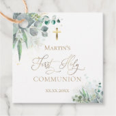 水彩緑 |第一聖餐式メッセージカード フェイバータグ (正面)
