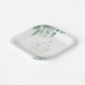 水彩緑 |第一聖餐式 ペーパープレート (傾斜あり)