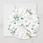 水彩緑(金ゴールド円結婚付) 招待状 (裏面)