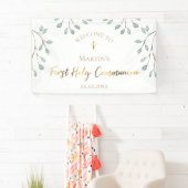 水彩緑 | First Holy Communion 横断幕 (インサイチュ)