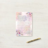 水彩線付音符ポストイットパッド ポストイット (デスク上)