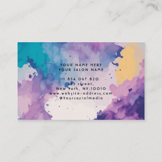 水彩編み 名刺 (裏面)