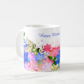 水彩縁どフローラ母の日 コーヒーマグカップ (正面左)