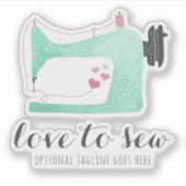 水彩縫製機シャビー chic ロゴ シール (正面)