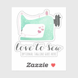 水彩縫製機シャビー chic ロゴ シール