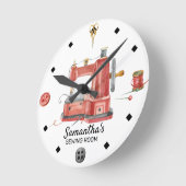 水彩縫製機械の改造 オーダーメイド ラウンド壁時計 (傾斜)