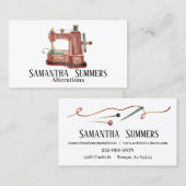 水彩縫製機械の改造・裁縫屋 名刺 (正面/裏面)