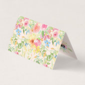 水彩繊細な花の花束 名刺 (裏面)