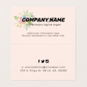 水彩繊細な花の花束 名刺 (内部フラット)